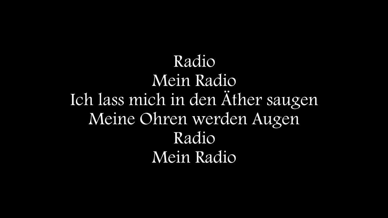 Rammstein - Radio Lyrics 🎶