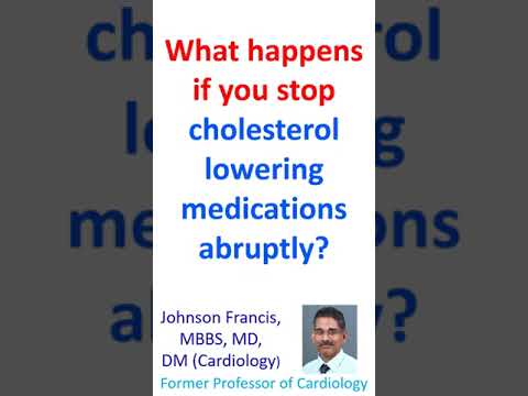 What happens if you stop cholesterol lowering medications abruptly?