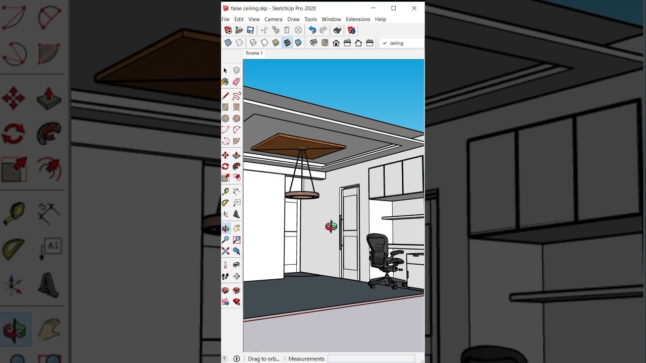 Create False Ceiling in SketchUp 🏠