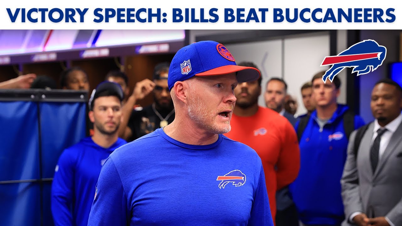 Sean McDermott Celebrates Buffalo Bills Win vs. Bucs 🏈