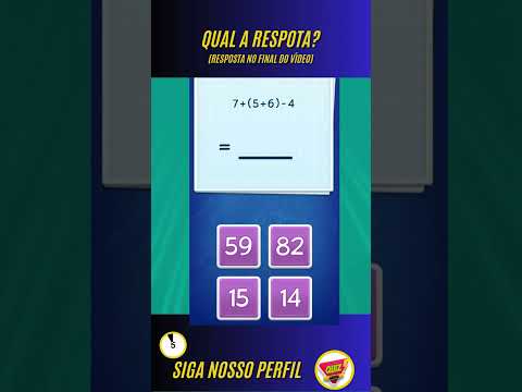 Faça as contas. Desafio feito. #quiz #matemática #entretenimento