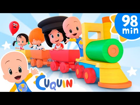 El tren de arcoíris 🌈 y más canciones infantiles para bebés con Cleo y Cuquín