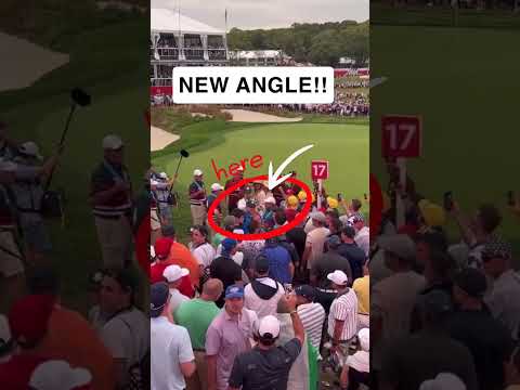 NEW ANGLE of Rory and Erica incident!! A step too far! 🫣🫣🫣 #rydercup (cred Dylan Deither)