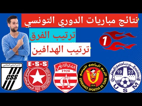 نتائج مباريات اليوم السبت 1-11-2025 الرابطة التونسية وجدول ترتيب الفرق والهدافين