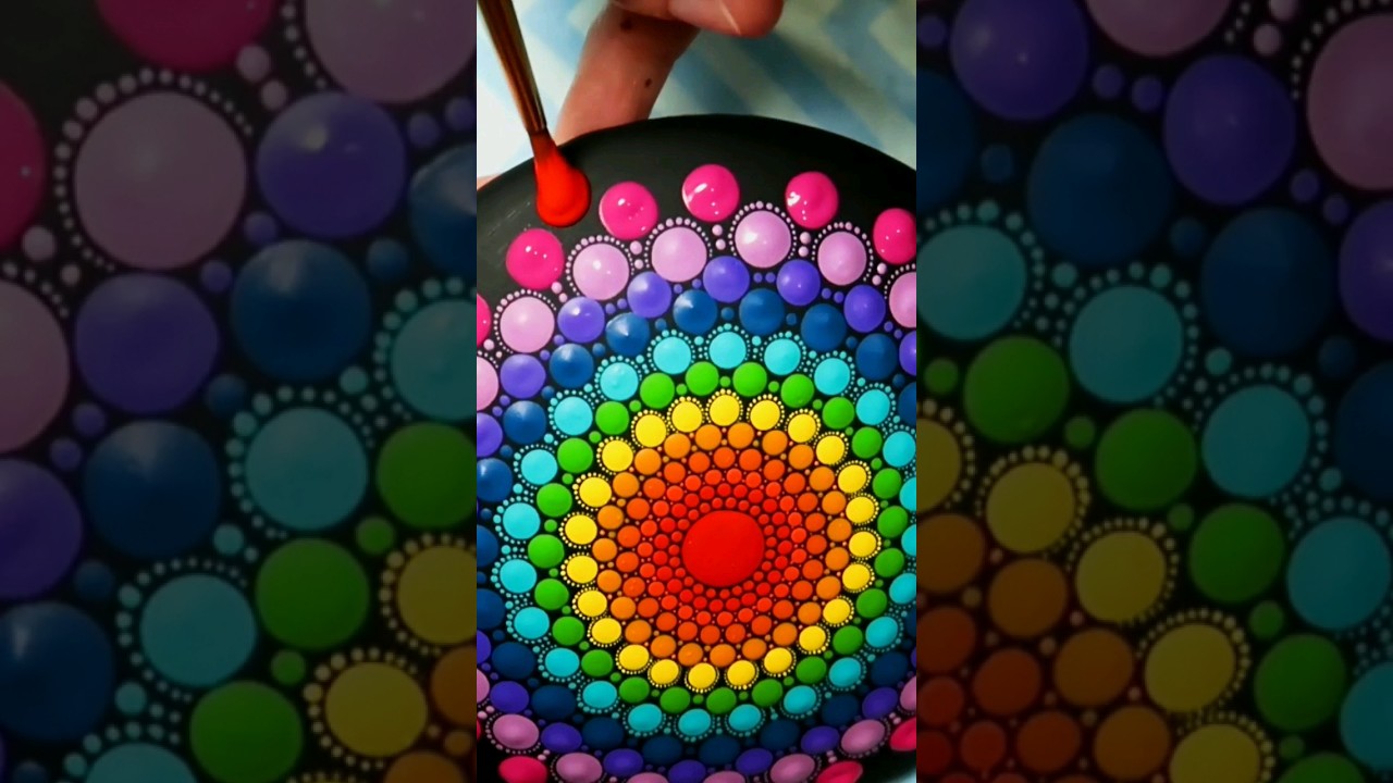 Stunning Sacred Geometry Mandala Stone 🎨 | Unique Dot Art & Painting