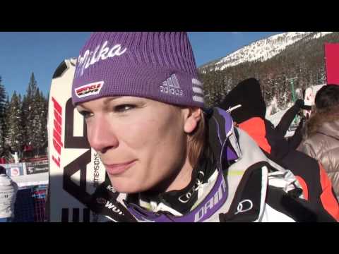 MARIA RIESCH INTERVIEW AFTER 2ND LAKE LOUISE DH VICTORY - DEC 4TH, 2010