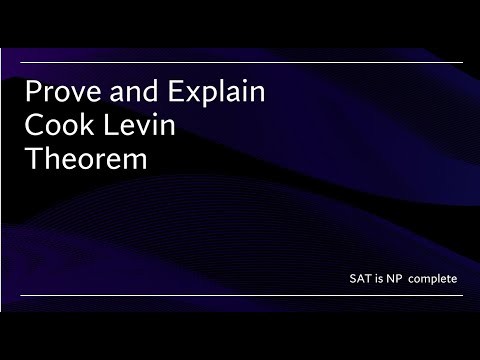 Prove and Explain Cook Levin Theorem