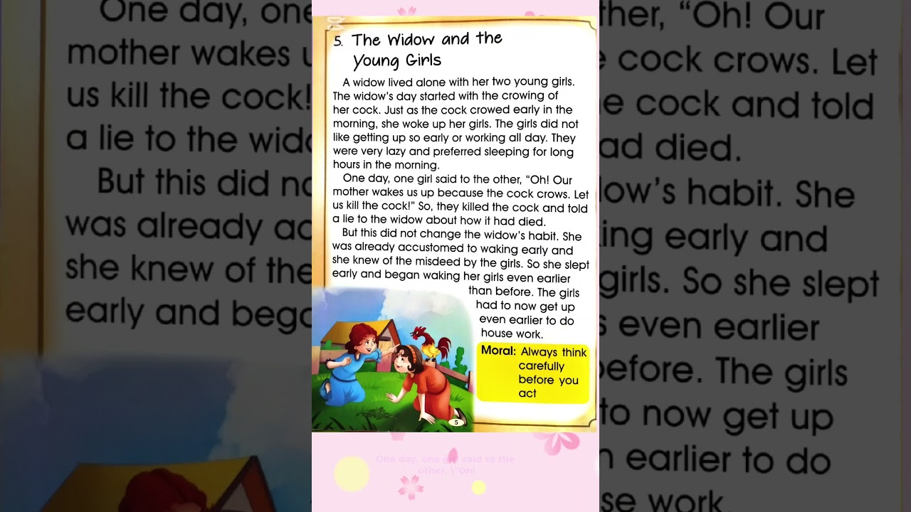 The Widow and Young Girls | Short Fairy Tale for Kids