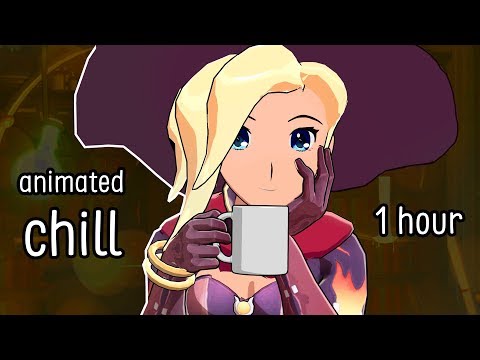 ๐ 1-Hour Lofi Chillhop & Jazzhop Mix | Halloween Night with Mercy Animation