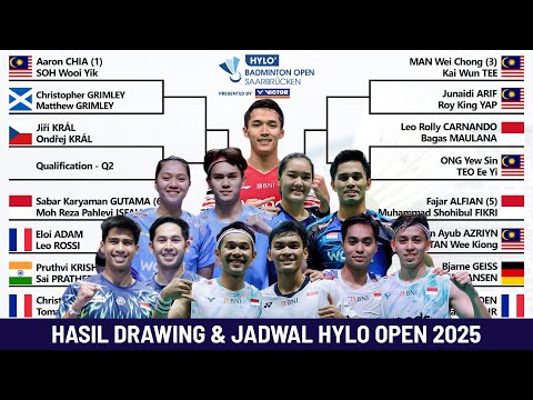 HASIL DRAWING & JADWAL HYLO OPEN 2025. LAGI DRAW GANDA PUTRA KURANG BERSAHABAT #hyloopen2025