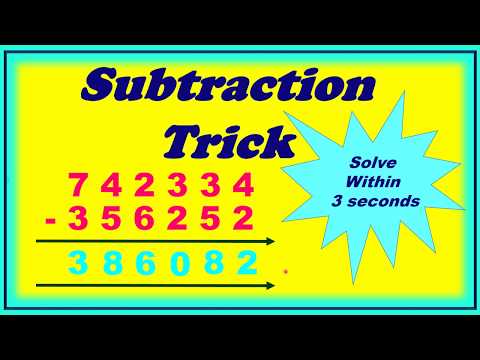 Vedic maths trick/ subtraction with out Borrowing