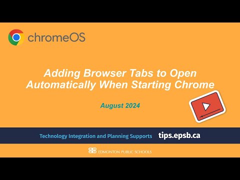 Adding Browser Tabs to Open Automatically When Starting Chrome