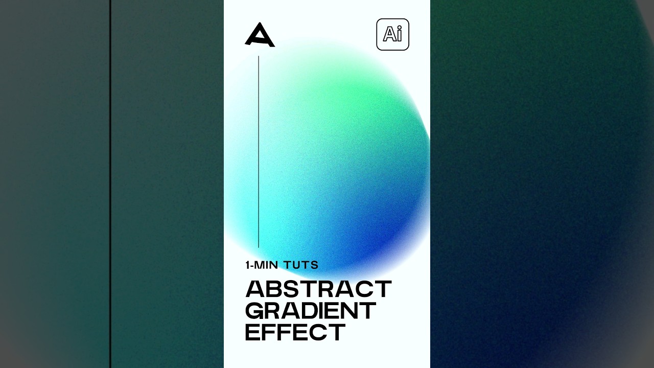 Quick & Easy Abstract Gradient Effect in Illustrator 🎨 | 1-Minute Tutorial