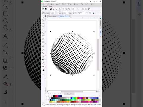 3d Sphere in CorelDraw #learncoreldraw #design #coreldesign #create3dtext