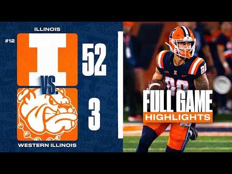 #12 Illinois vs. Western Illinois | Full Game Highlights 8/29/25