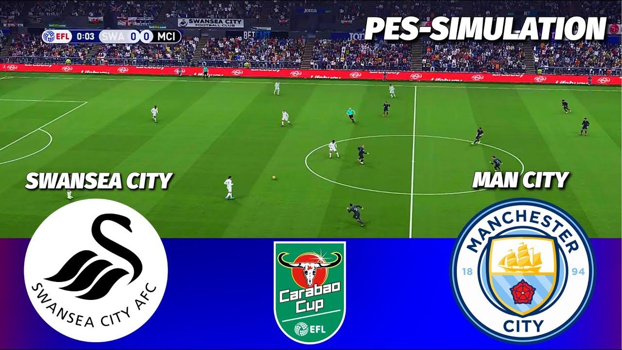 Live Simulation: Swansea City vs Manchester City | EFL Carabao Cup 2025/26 ⚽
