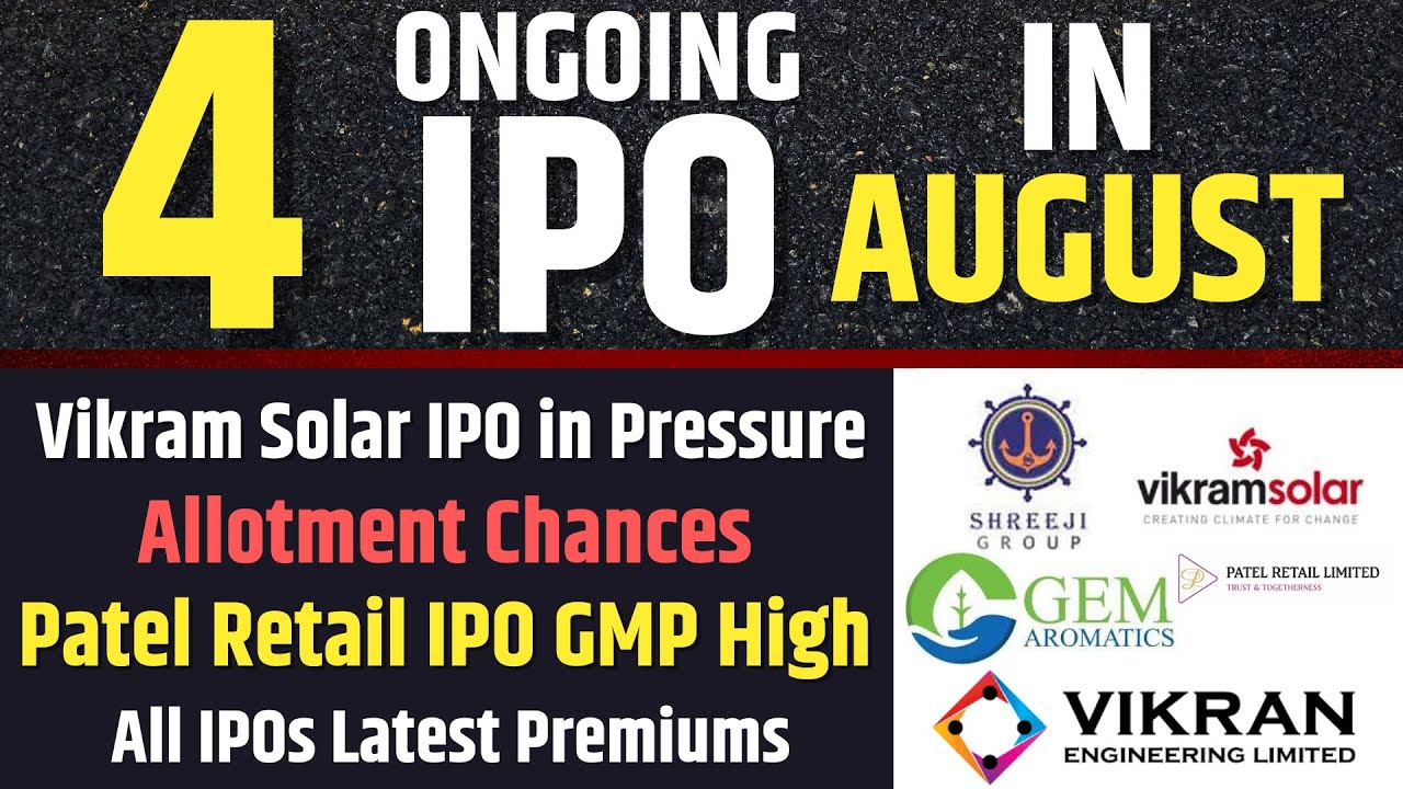 4 Last Chance! 4 IPOs Closing Today – Vikram Solar IPO Allotment & GMP Insights 💼