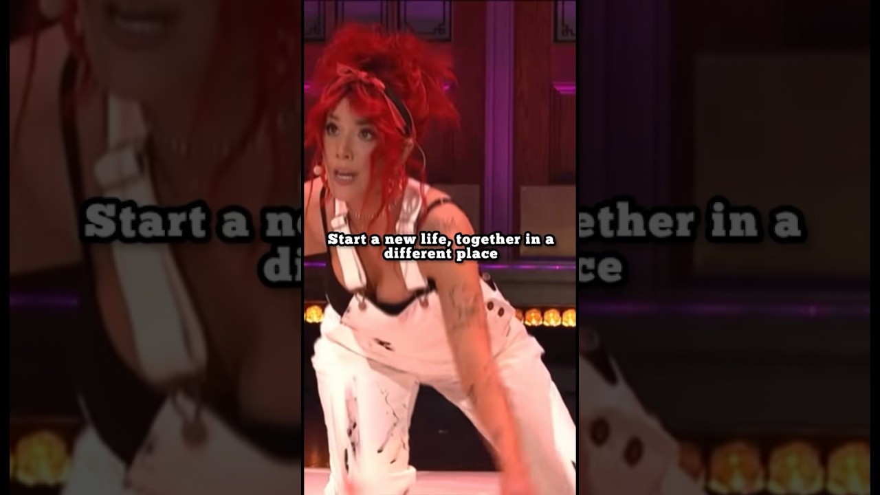 Halsey sings Eastside while painting 🔥 #halsey #youtubeshorts #eastside #snl #painting