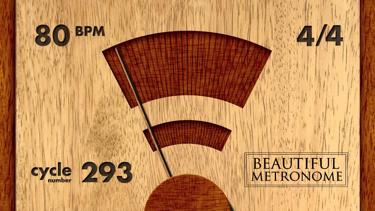 80 BPM 4/4 Wood Metronome HD