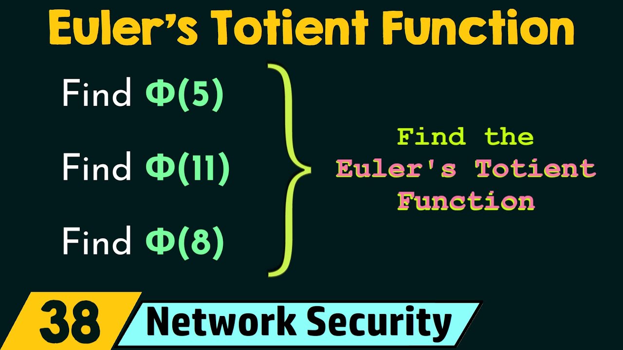 Euler’s Totient Function (Phi Function) in Network Security