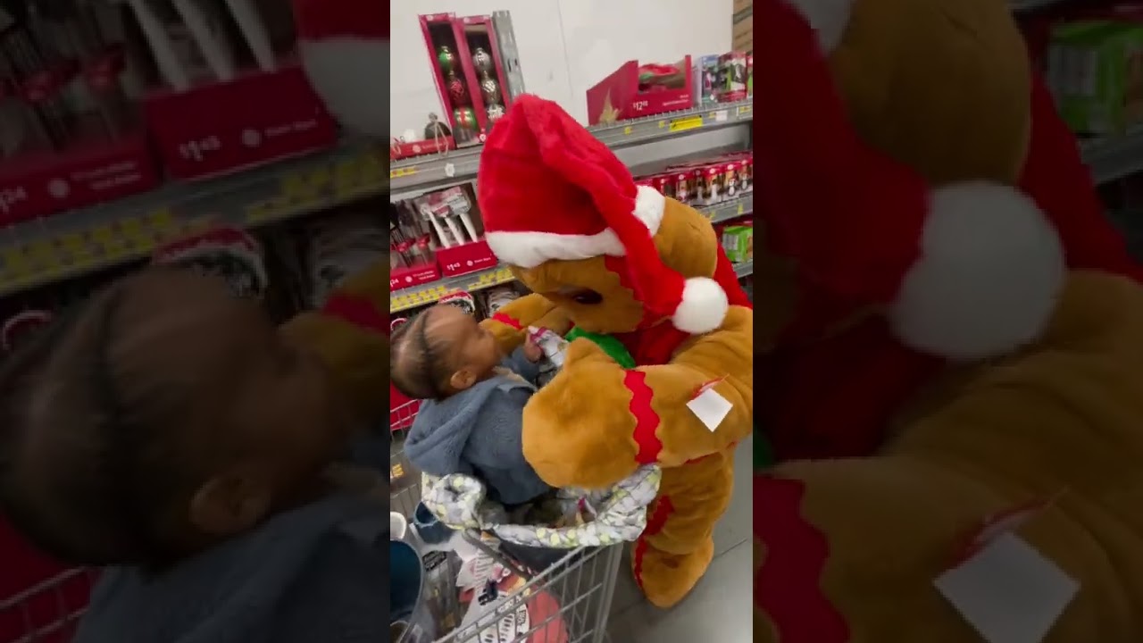 Baby Laughing with Gingerbread Man π