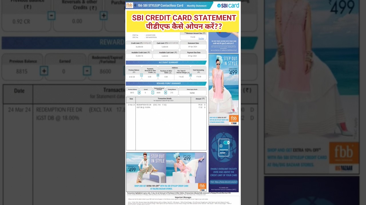 Accessing Your SBI Credit Card Statement PDF: A Step-by-Step Guide