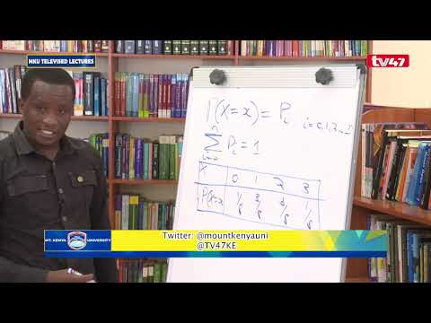 BMA2102: PROBABILITY & STATISTICS II LESSON 1