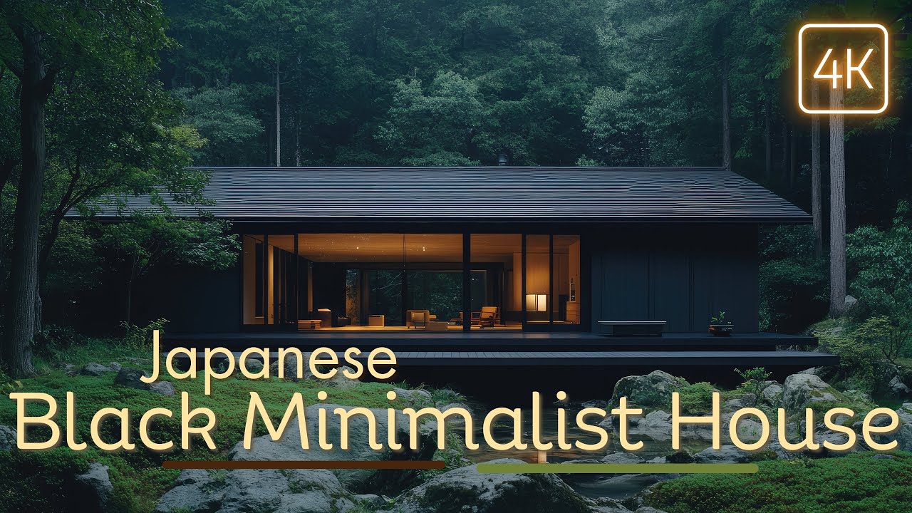 Japanese Black Minimalist House: Simplicity & Style