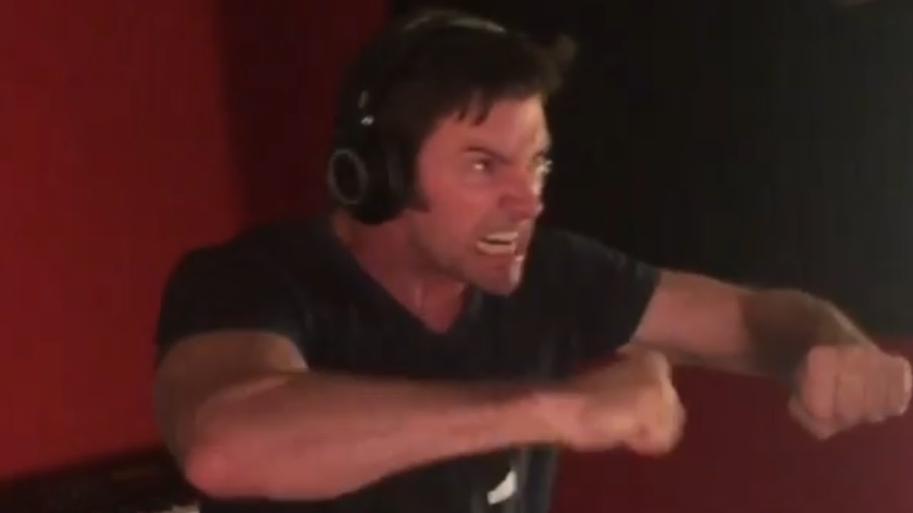 Hugh Jackman Recording ADR for Logan 🎬