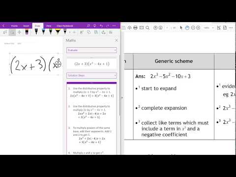 Solving a Maths problem using the Windows10 OneNote App