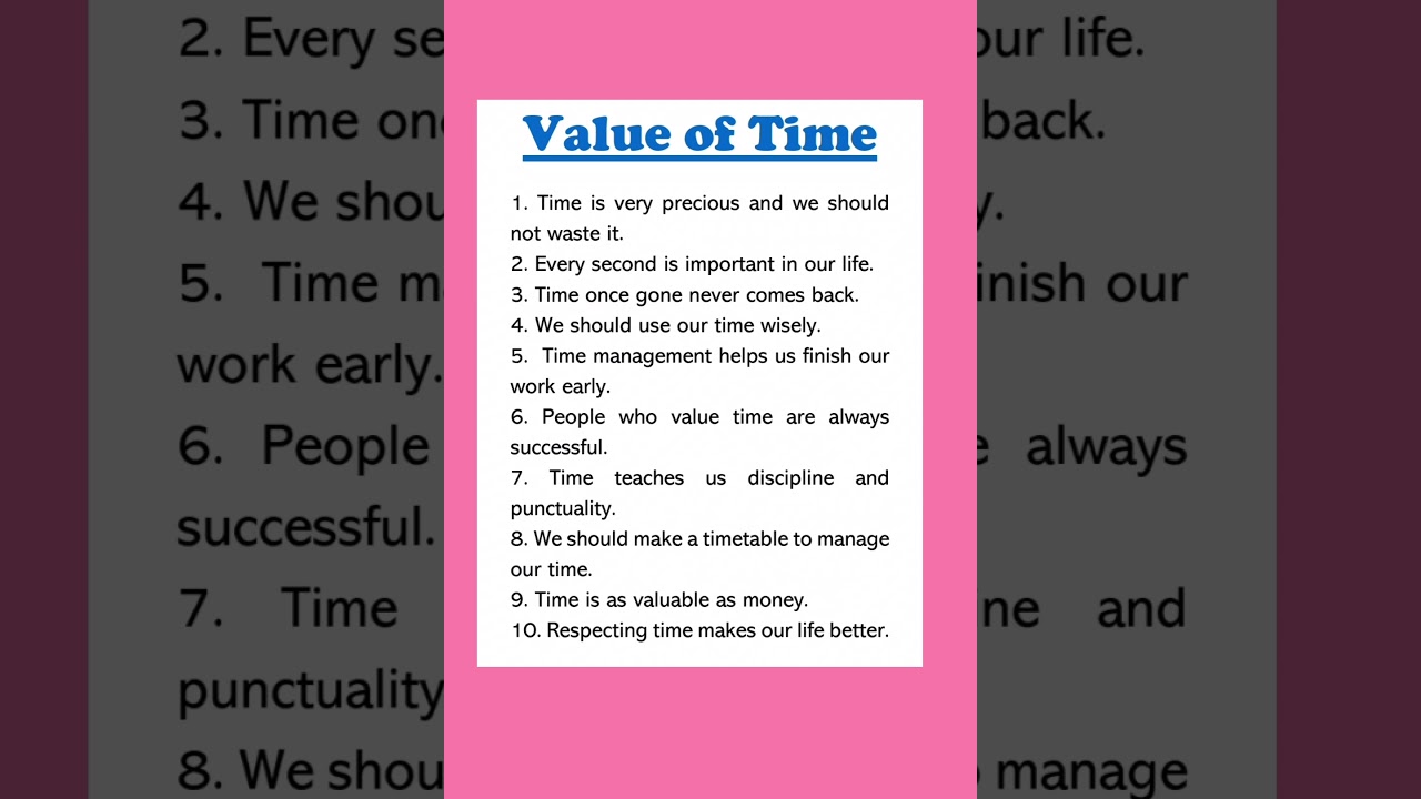 The Importance of Time in Life ⏳