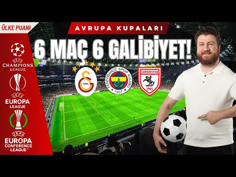 Tarihi Seri: 6 Galibiyet! Galatasaray, Fenerbahçe, Samsunspor Şov Yapıyor | Beyler Ülke Puanı!