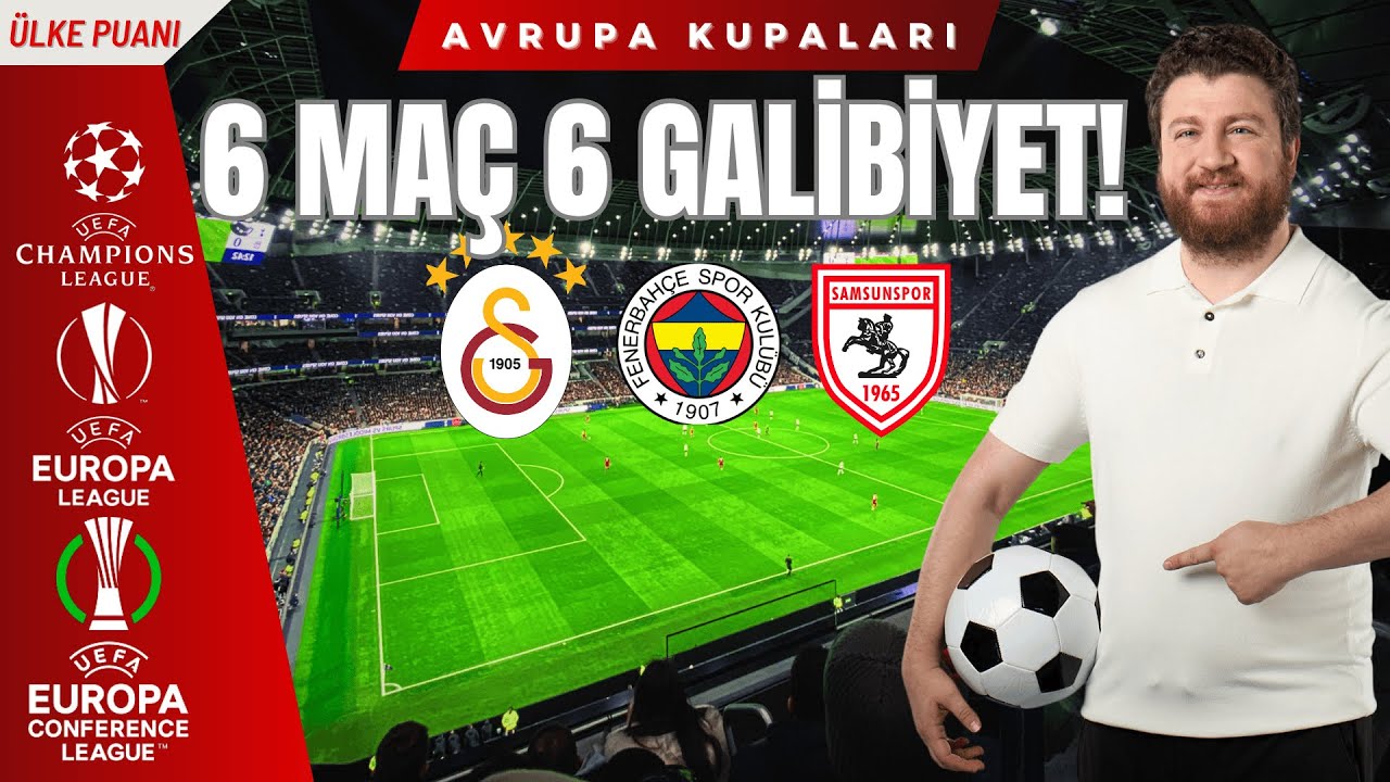 Galatasaray, Fenerbahçe ve Samsunspor'un Zaferleriyle Türkiye Ülke Puanında Yükseliyor! ⚽