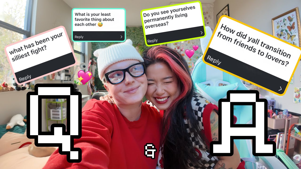 Couples Q&A 🧑🏻‍🦲💖👩🏻4 year anniversary, friends to lovers, weddings, queerness & gender transitioning