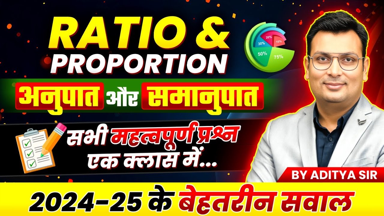 Master Ratio & Proportion for MPPSC, Police, and Excise Exams with Aditya Patel Sir 📚