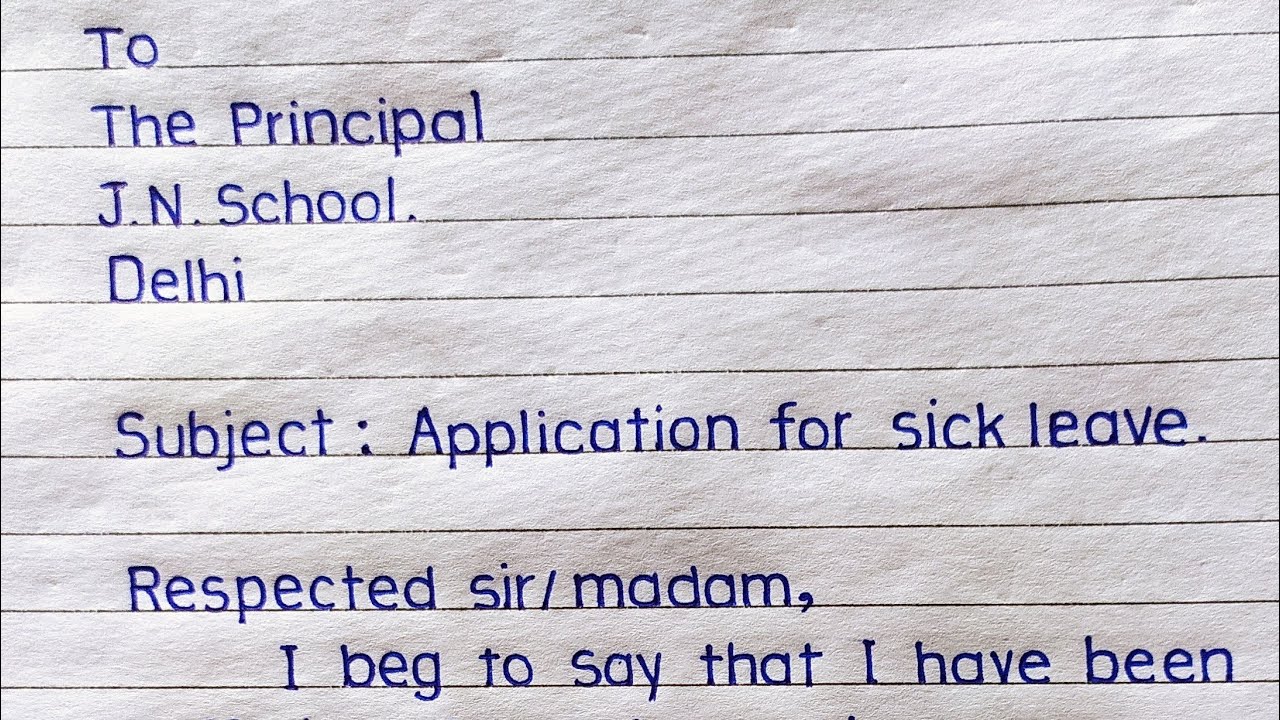 Guide to Writing a Sick Leave Application in English