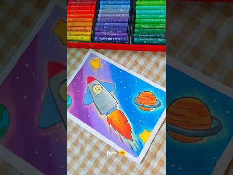 MENGGAMBAR DAN MEWARNAI TEMA LUAR ANGKASA #drawing #easydrawing #gambar