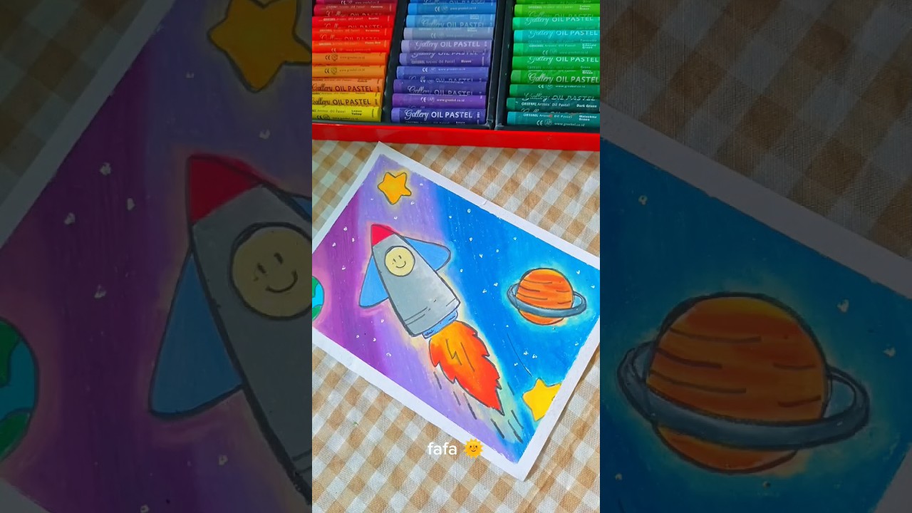 Tutorial Menggambar dan Mewarnai Tema Luar Angkasa 🚀