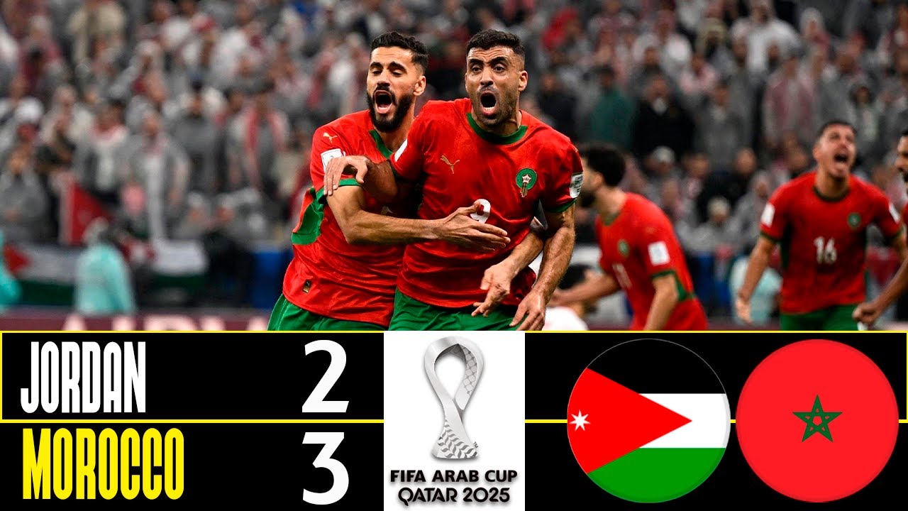 Jordanie vs Maroc 2-3 Finale Coupe Arabe 2025