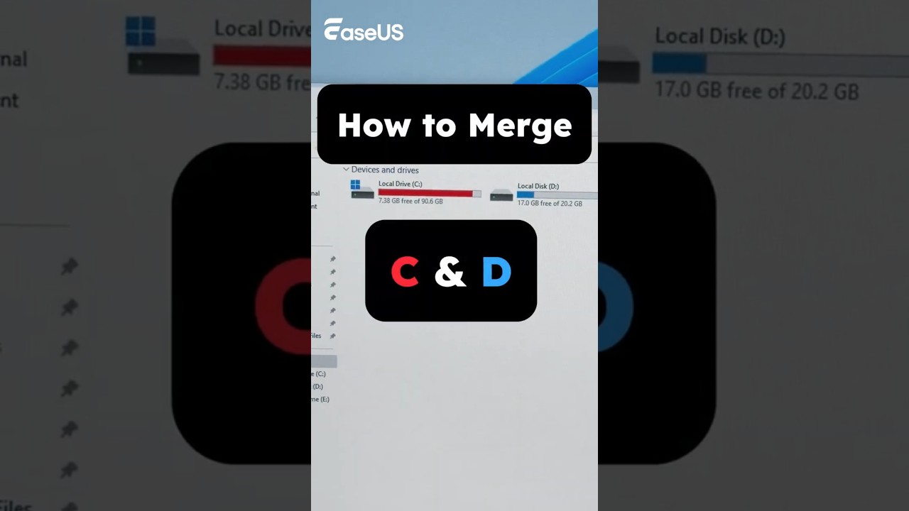 Merge C and D Drives Easily π₯οΈ