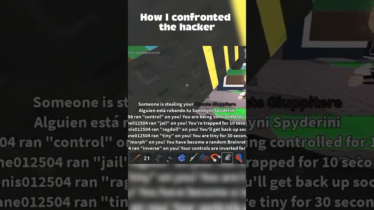 How to i confronted the hacker in Steal a Brainrot #roblox #stealabrainrot
