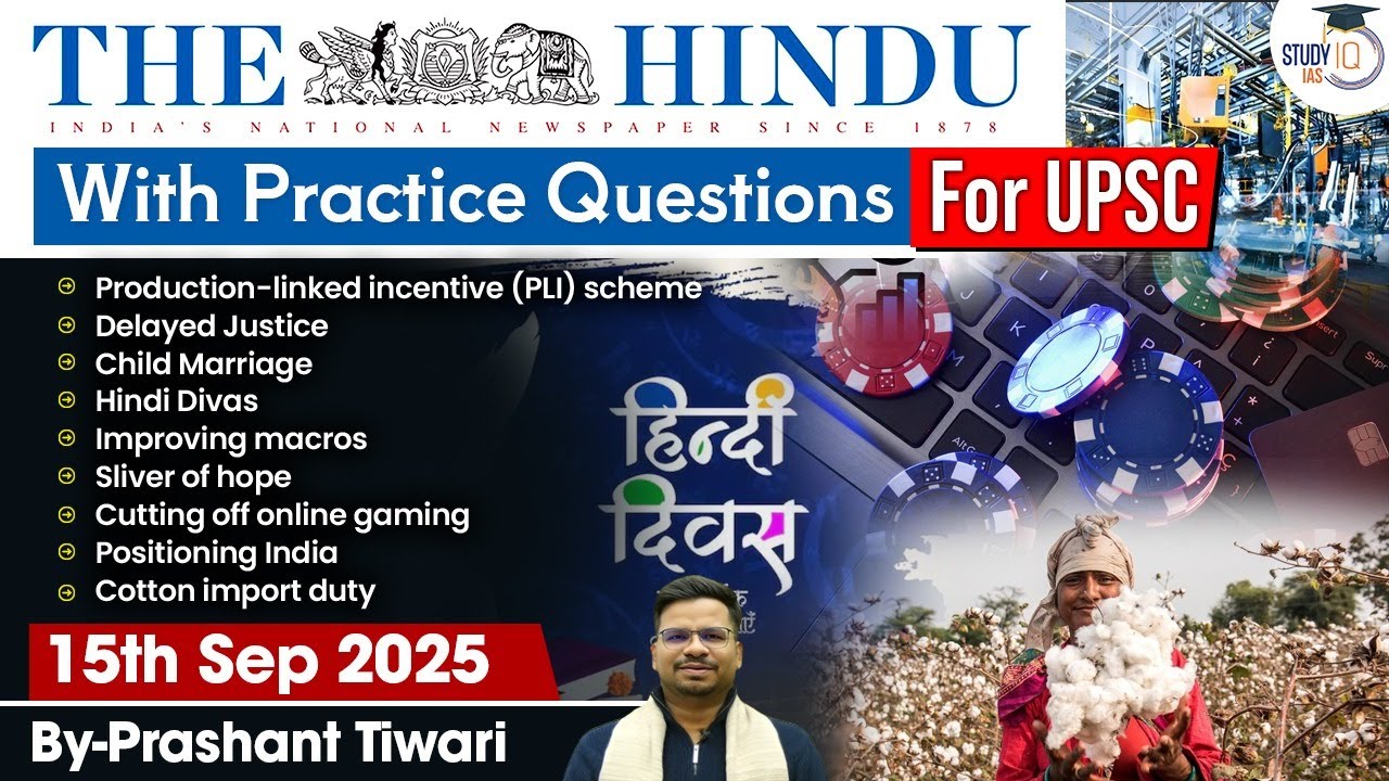 The Hindu Analysis | 15th Sept 2025 + Practice Qs