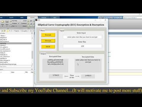 MATLAB code of Elliptical Curve Cryptography (ECC) Encryption & Decryption