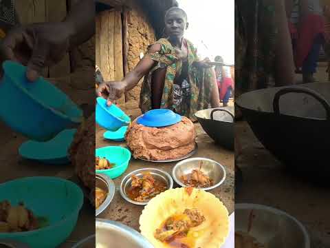 African village women Sharing Village Food to the extended Family #cooking #africa #shortsfeed