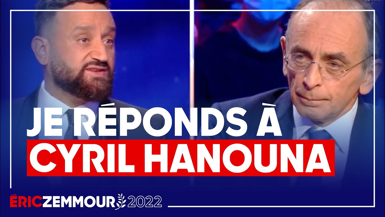 Éric Zemmour sur le plateau de Face à Baba avec Cyril Hanouna