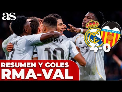 RESUMEN Y GOLES del REAL MADRID 4 - VALENCIA 0 | LALIGA EA SPORTS | AUDIO CARRUSEL