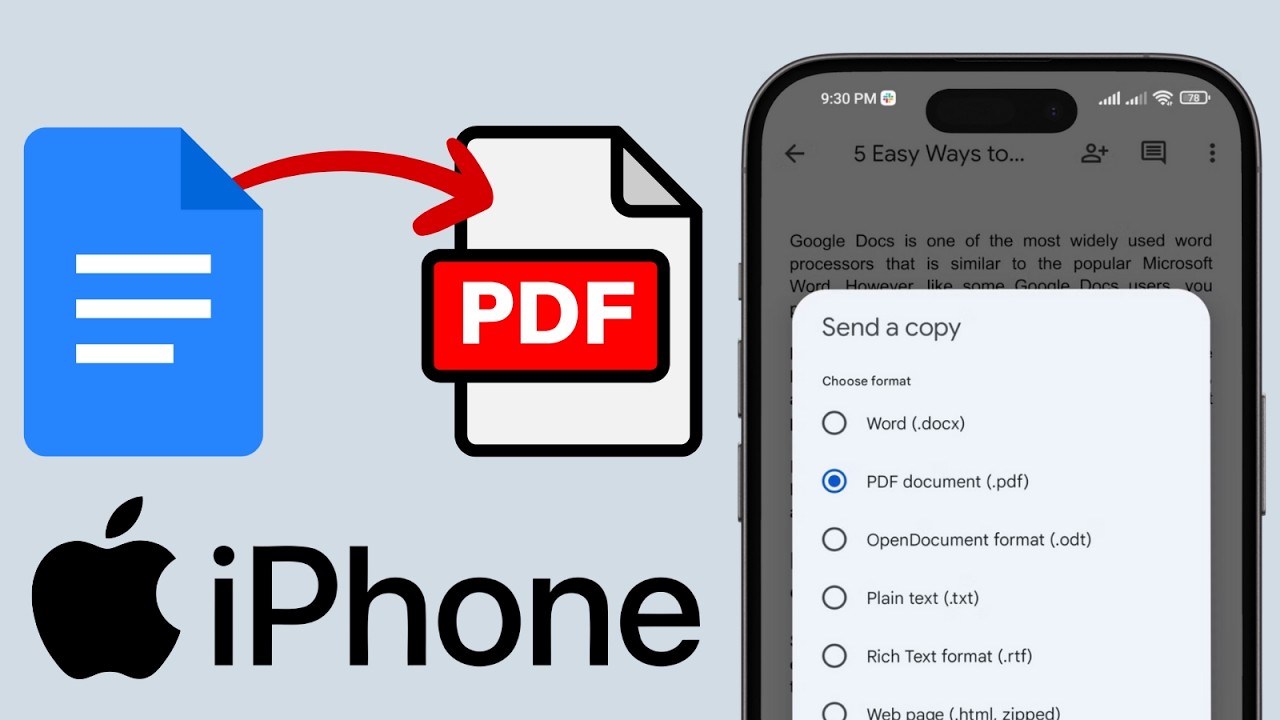 Converting Google Docs to PDF on iPhone: A Step-by-Step Guide (2025)
