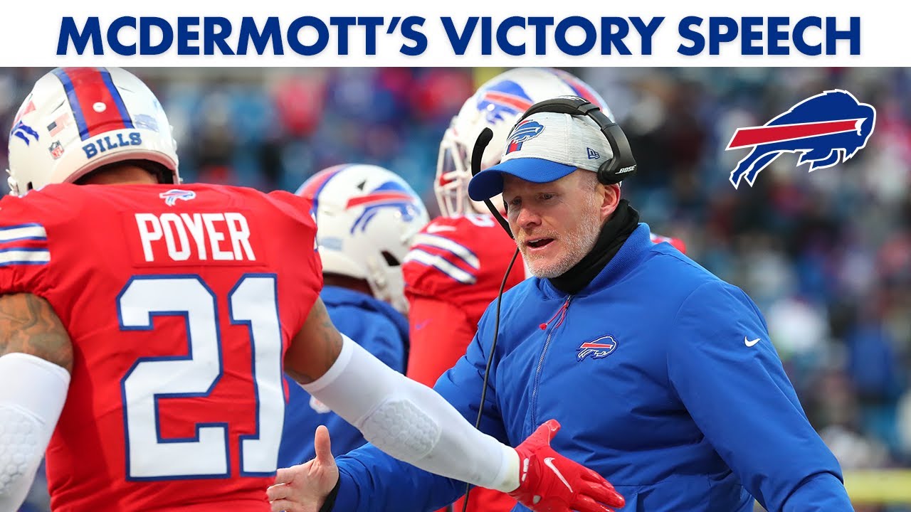 Sean McDermott Celebrates Bills' 31-14 Win 🏈