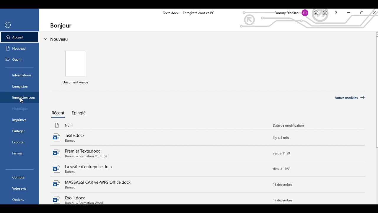 Enregistrer un Word en PDF facilement
