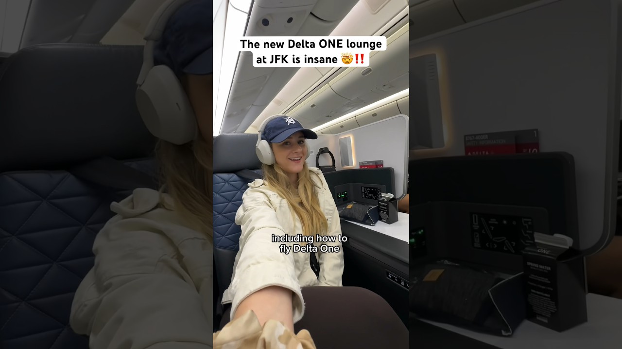 Delta ONE new exclusive lounge at JFK 👀 What you need to know ‼️ #deltaone #jfkairport #deltalounge